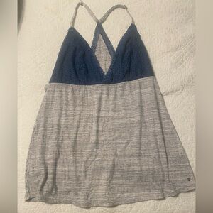 Blue and Gray Babydoll Shirt